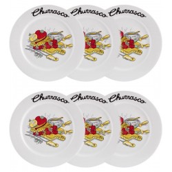 Jogo 9 Peças Para Churrasco Porcelana Schmidt
